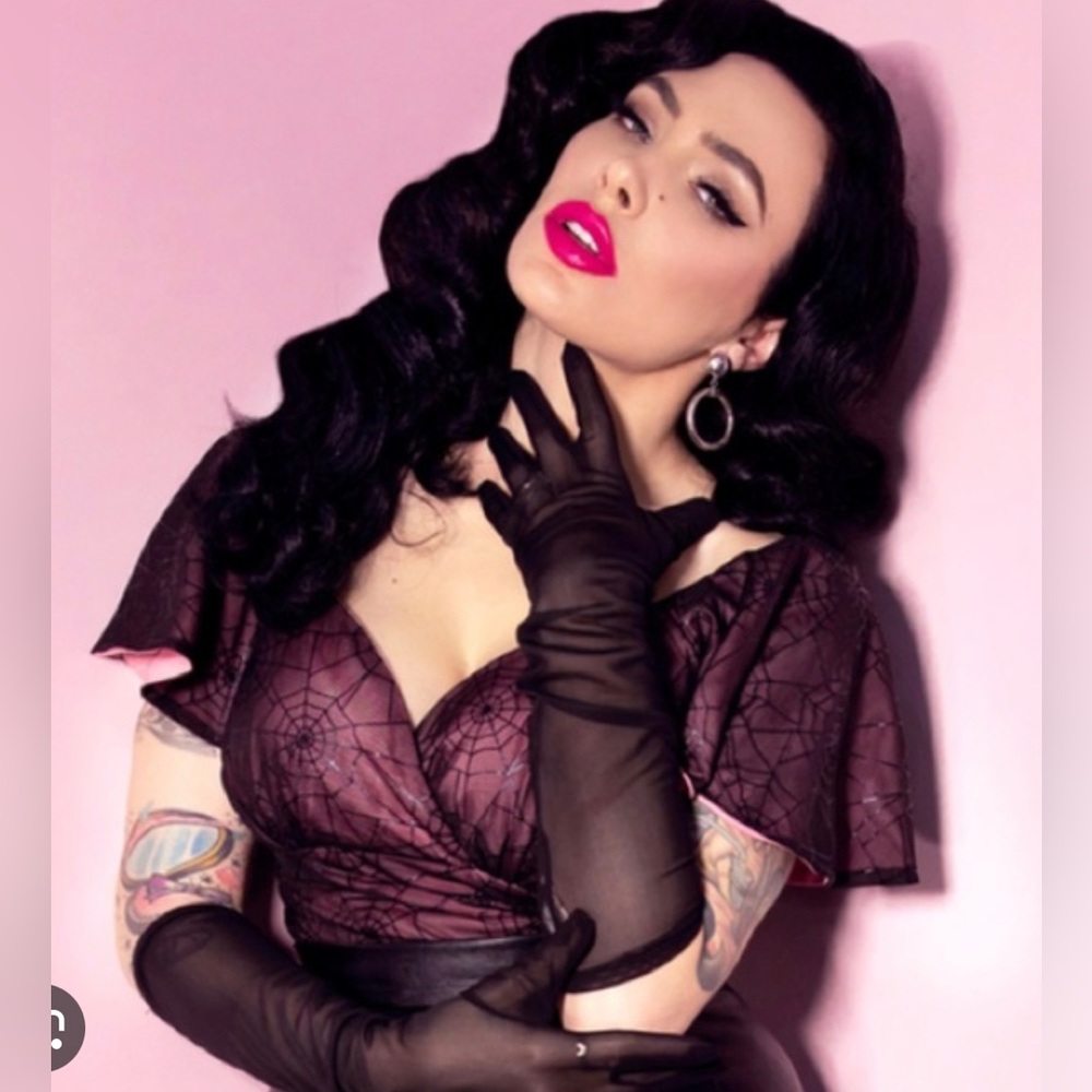 Vixen by Micheline Pitt  |  Spiderweb Cropped Top